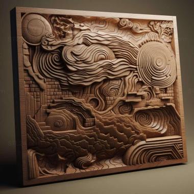 Patterns and decorations stl earth tones 3 3d model